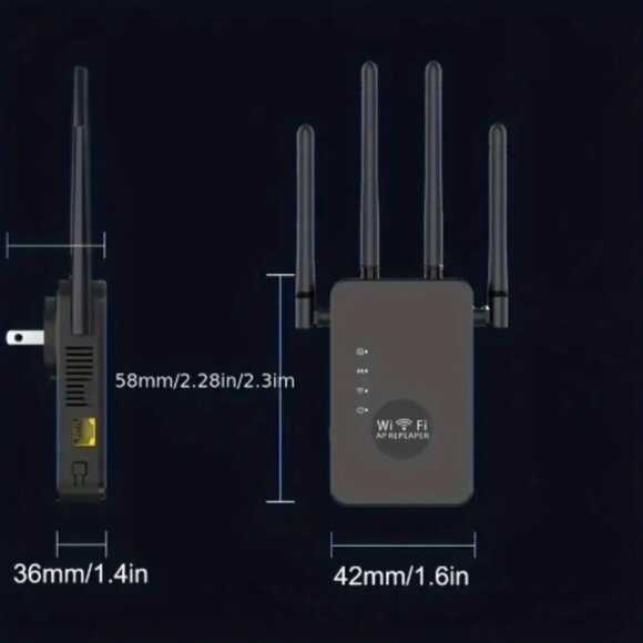 WiFi Range Extender Repeater Plug In Black or White NWT - Picture 2 of 2
